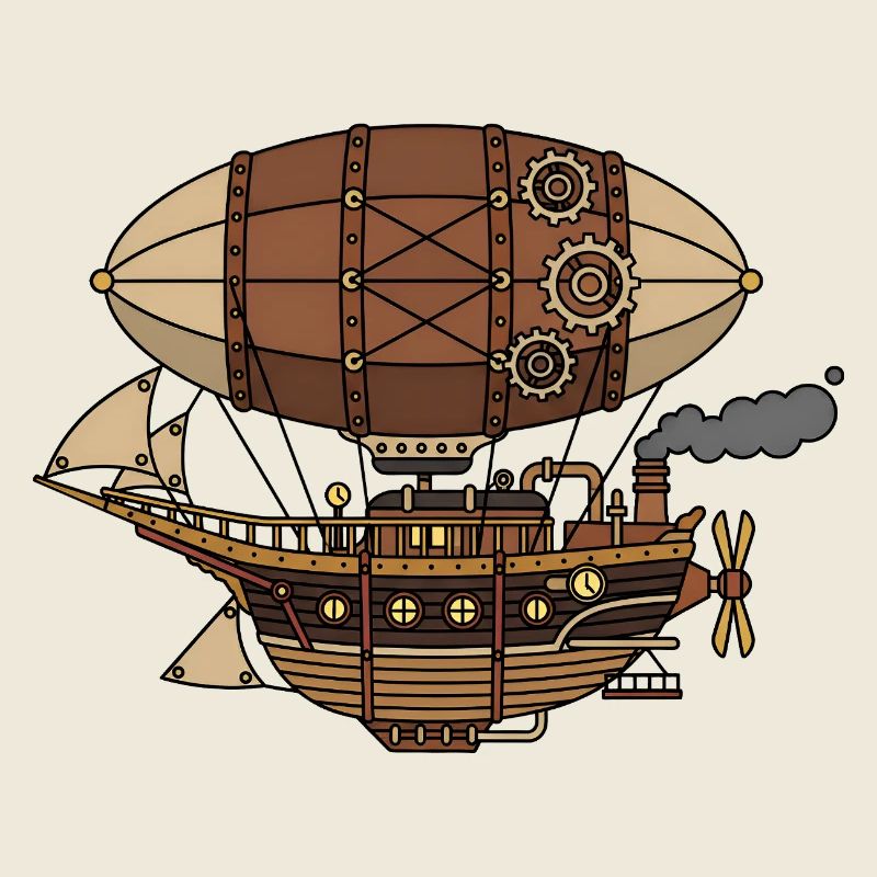 Dirigeable steampunk