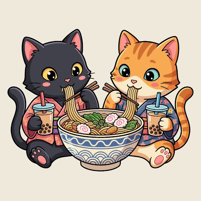 Cats Ramen Bubble Tea
