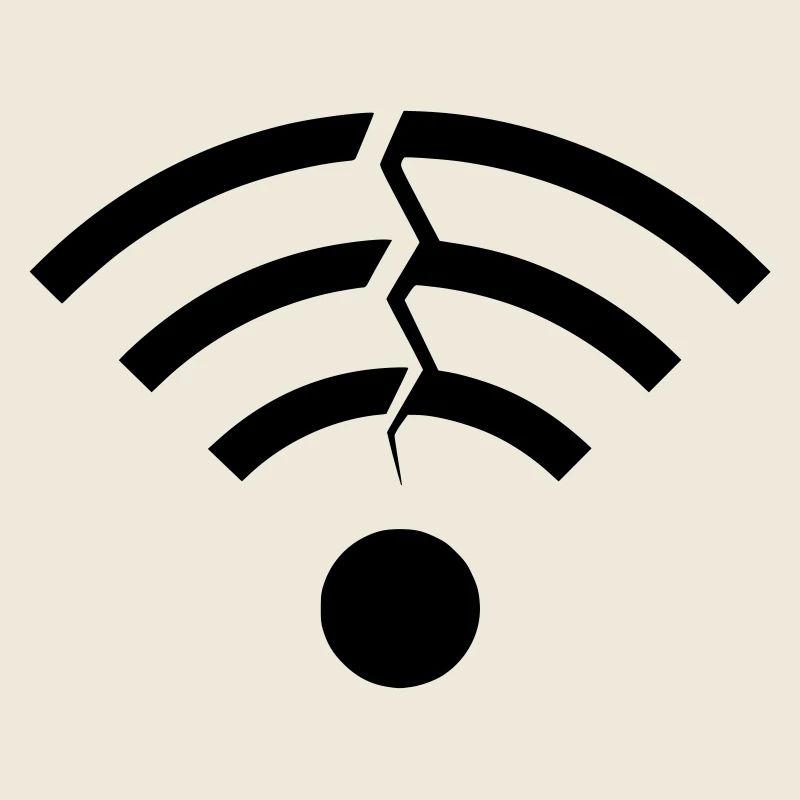 Broken Wi-Fi signal crack