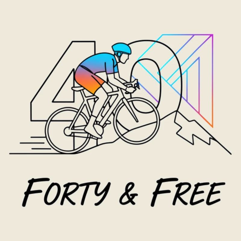 Art du 40e anniversaire de Quarante et du cyclisme gratuit