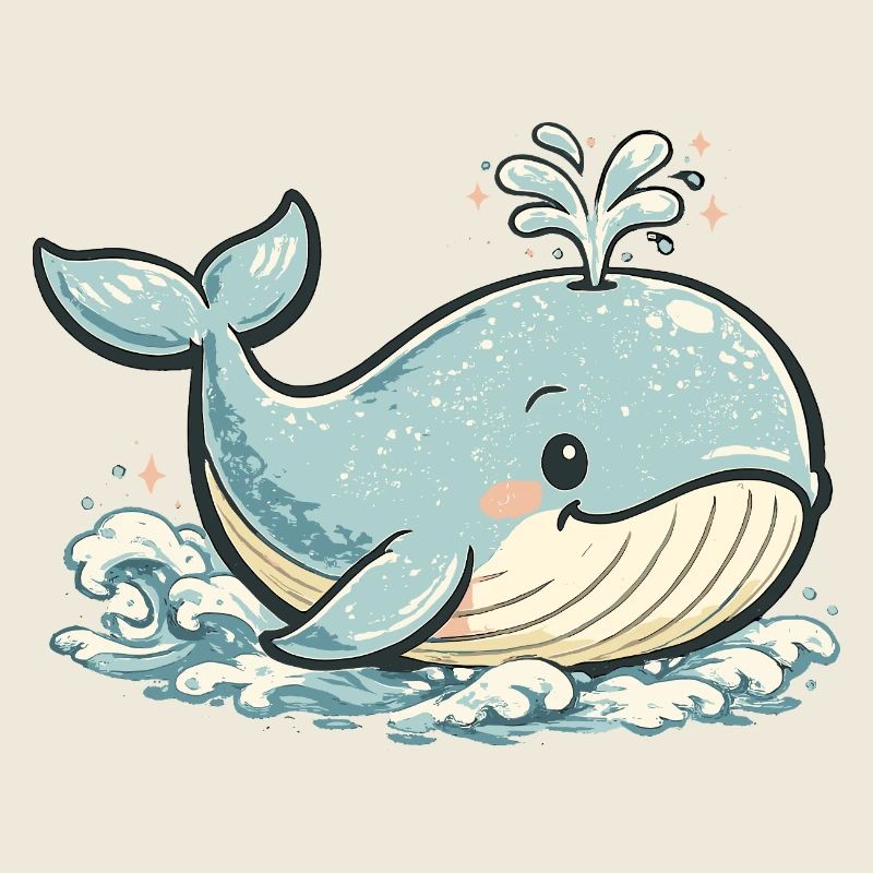 Petit animal éclaboussure de baleine bleue
