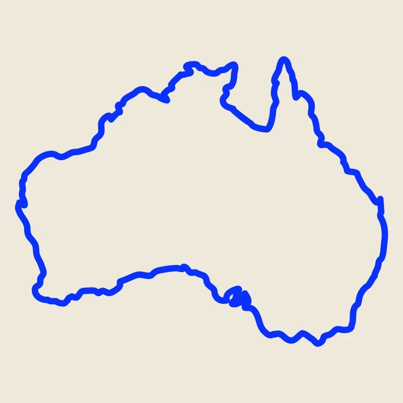 Australien Kontur Blau