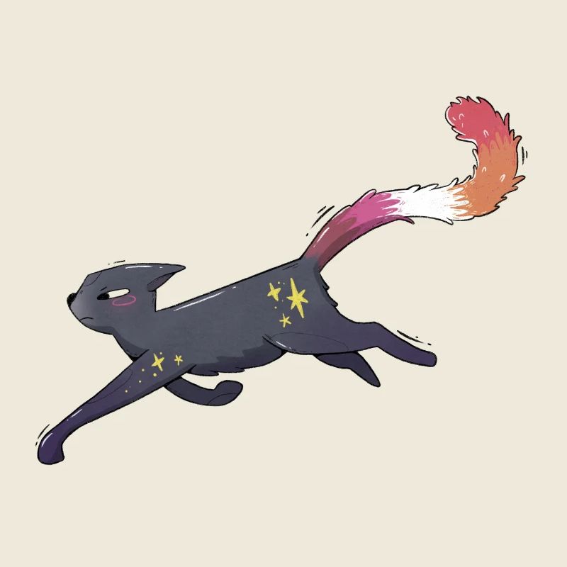 Cute cat lesbian pride