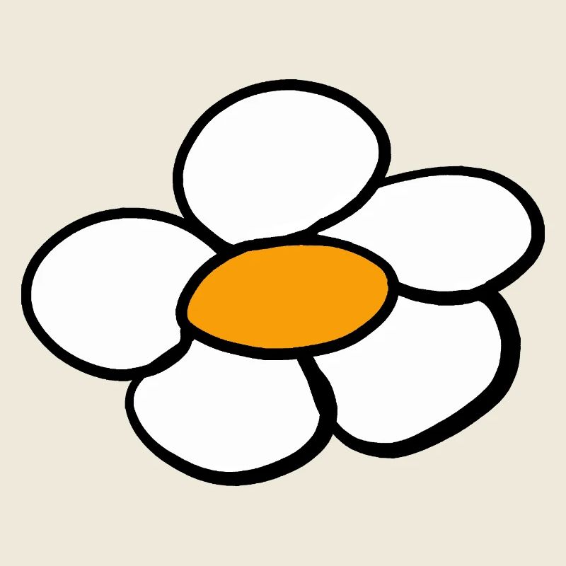 Retro Kinder Blume Blumen 60er 80er