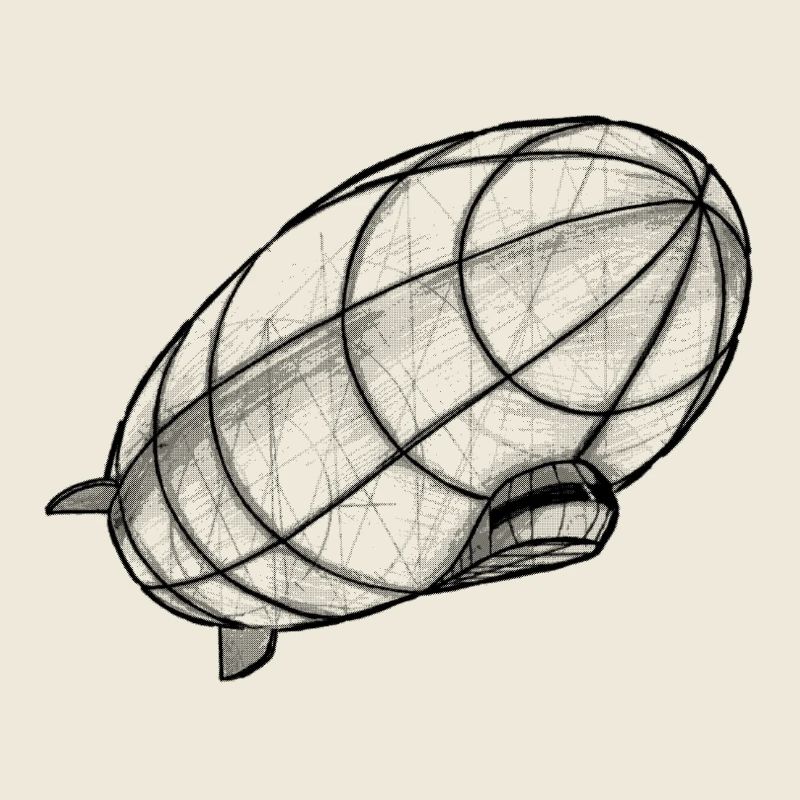 Zeppelin drawing perspective