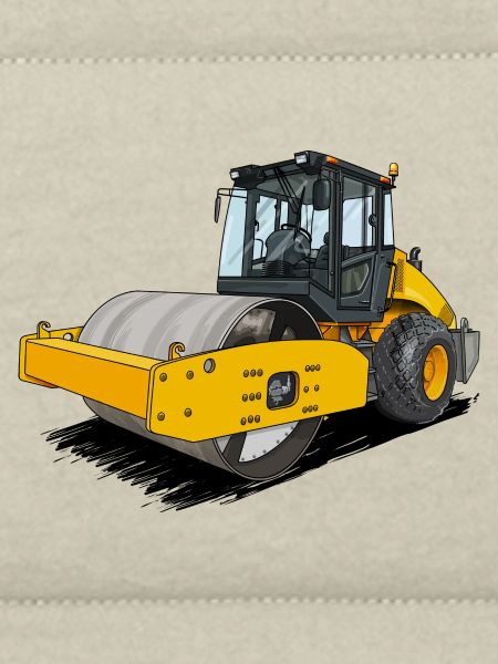 Roller in road construction