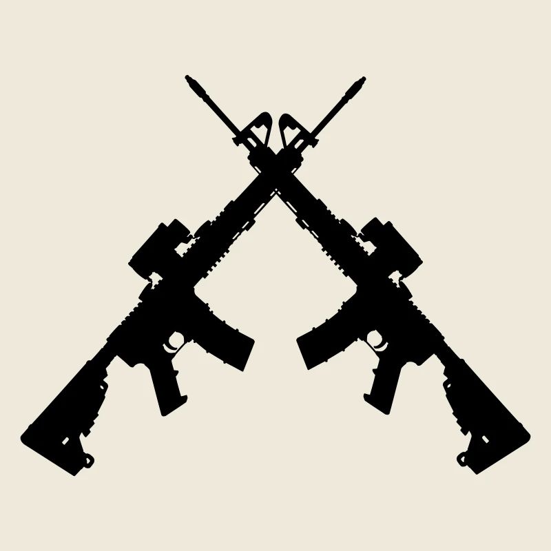 Two crossed Colt C7