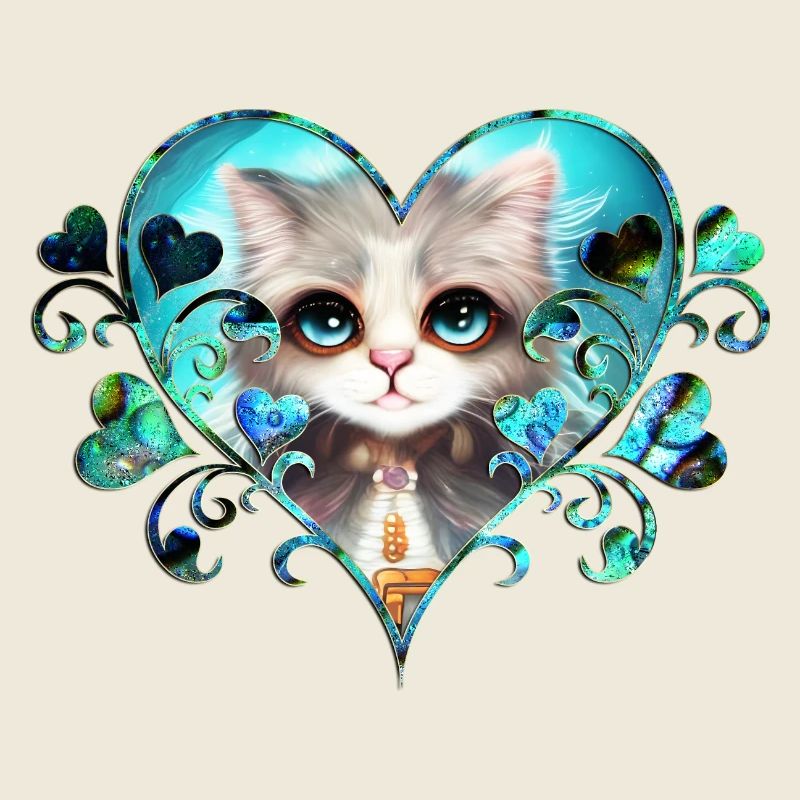 Süße, flauschige kleine Katze