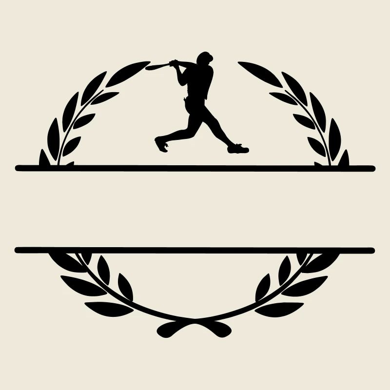 Monogramme de frappeur de joueur de baseball