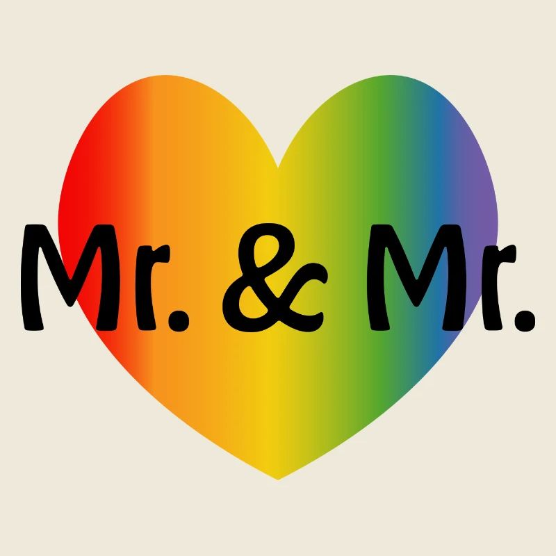 Rainbow Mr et Mr 2 cœur arc-en-ciel