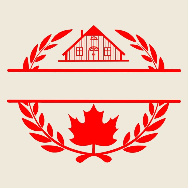 Couronne de laurier de la ferme de feuilles d’érable du Canada