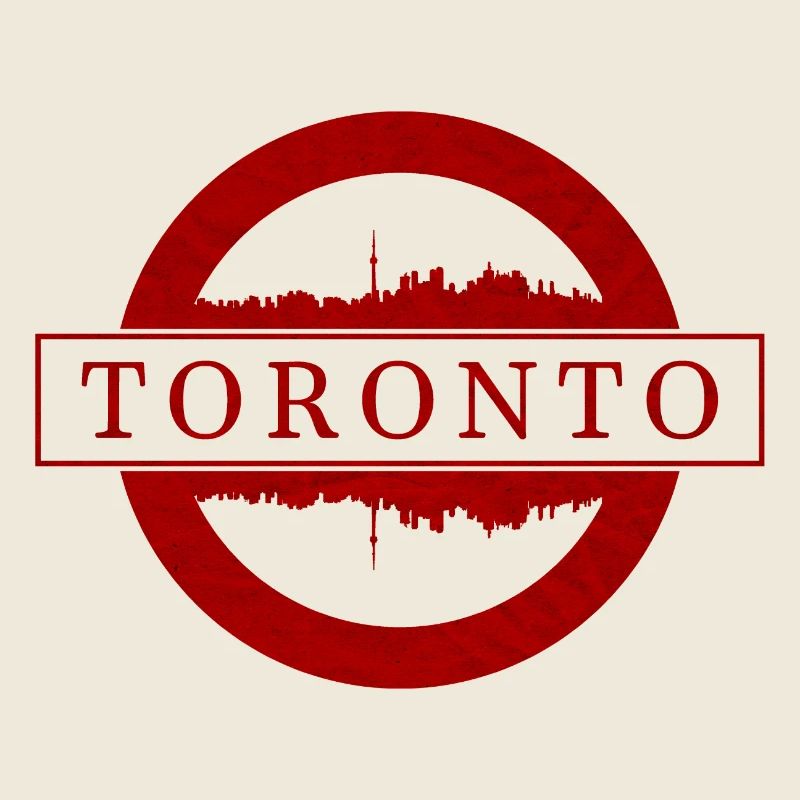 Toronto Stamp Skyline Red