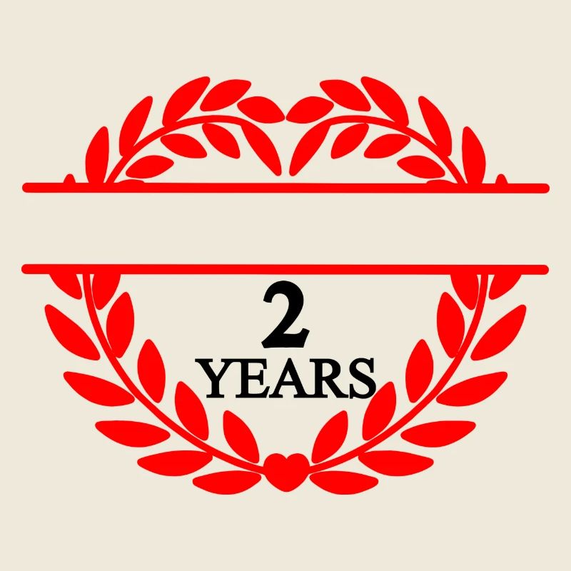 Laurel wreath heart shape 2 years