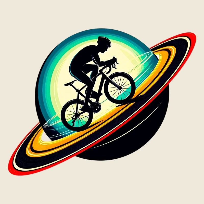 Cycliste sur Saturne