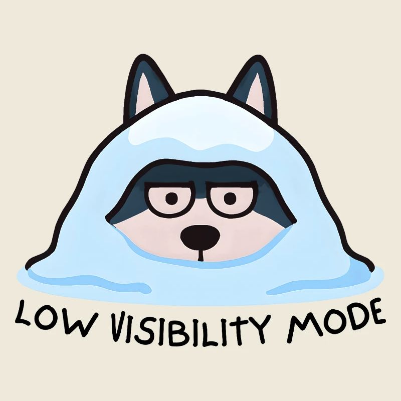 Stylische Husky in Schneedecke