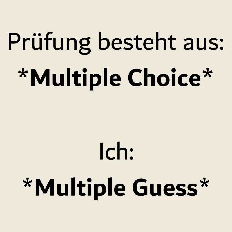 University Saying "Multiple Choice" Gift, Students