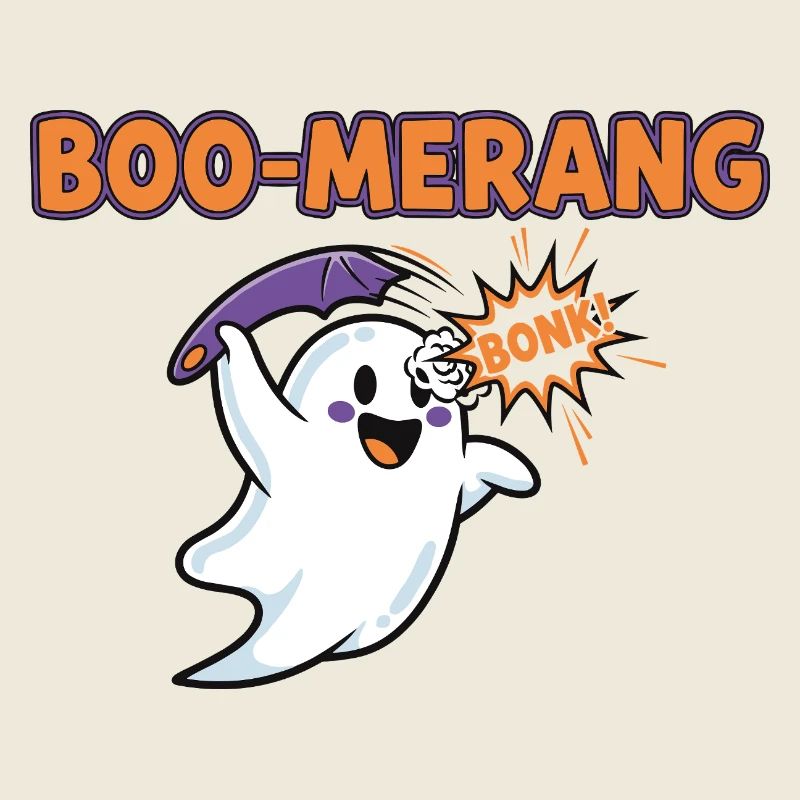 Halloween-Geist mit Boo Merang