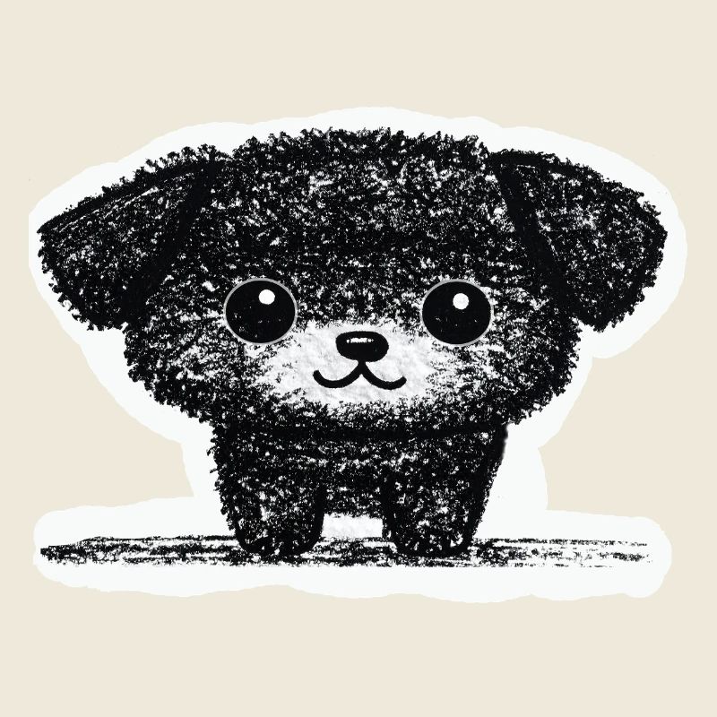 Petit chiot (gris)