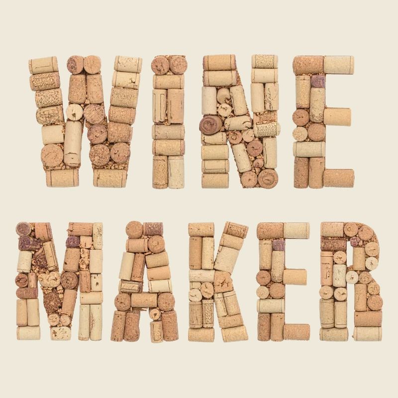 Winemaker – Real Cork Lettering Design