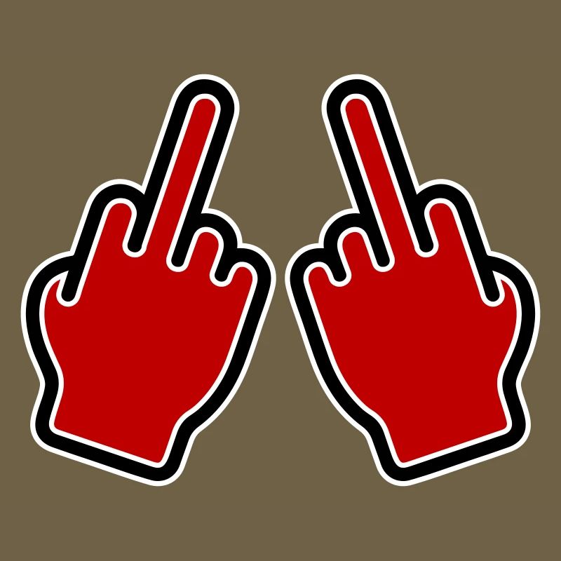 Mittelfinger Zeichen Hand