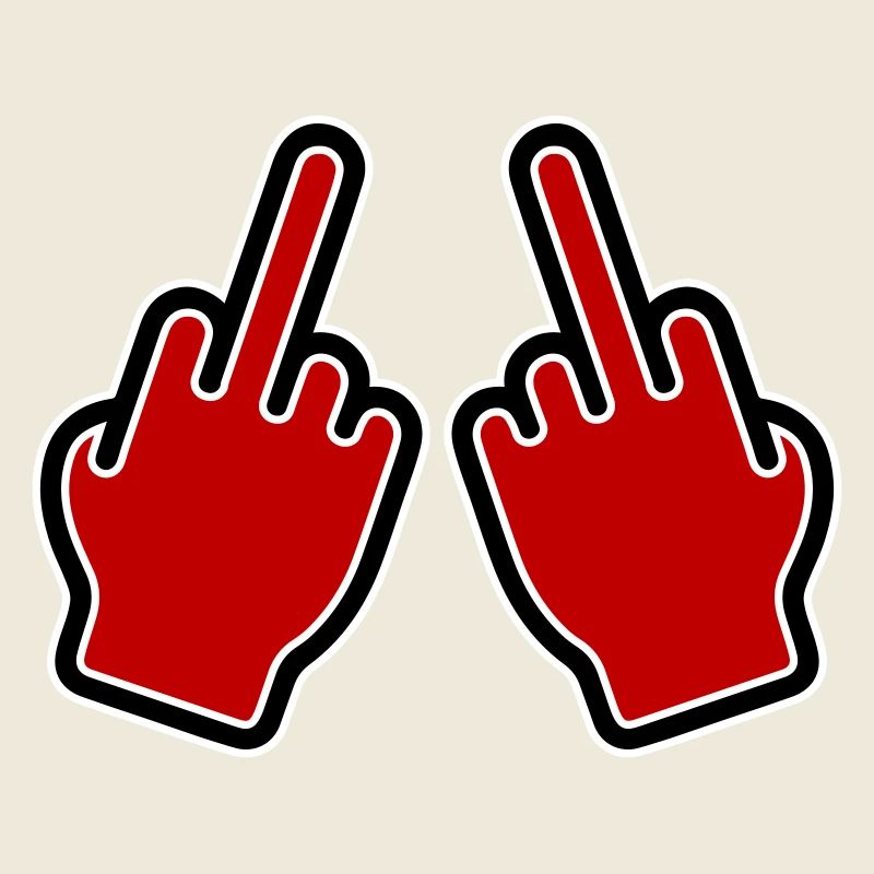 Mittelfinger Zeichen Hand