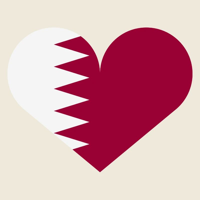 Drapeau du cœur du Qatar