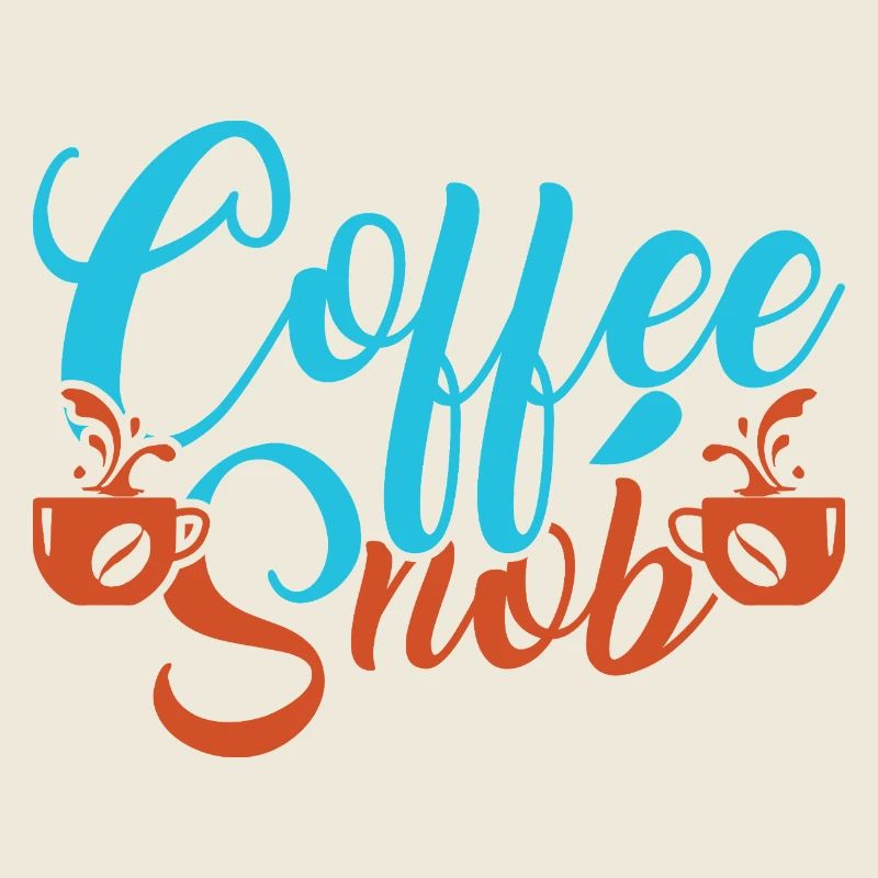 Snob Coffee : Typographie avec tasses