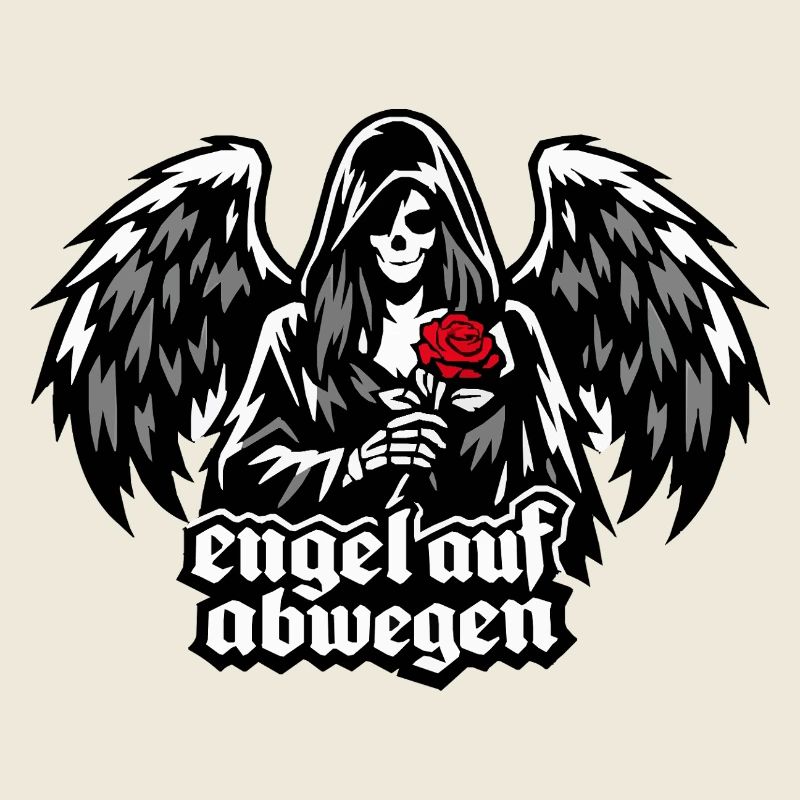 Engel auf Abwegen mit Rose "Todesengel"