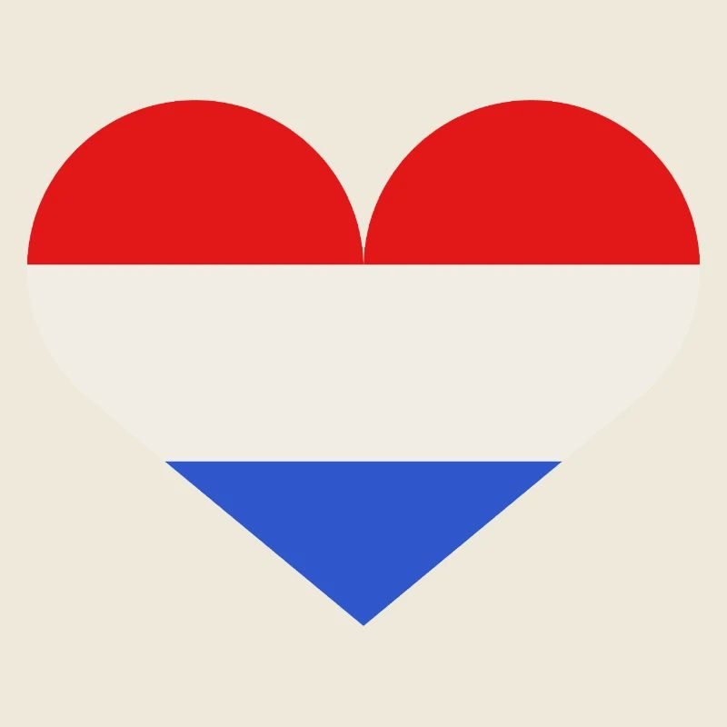 Luxemburger Flagge in Herzform