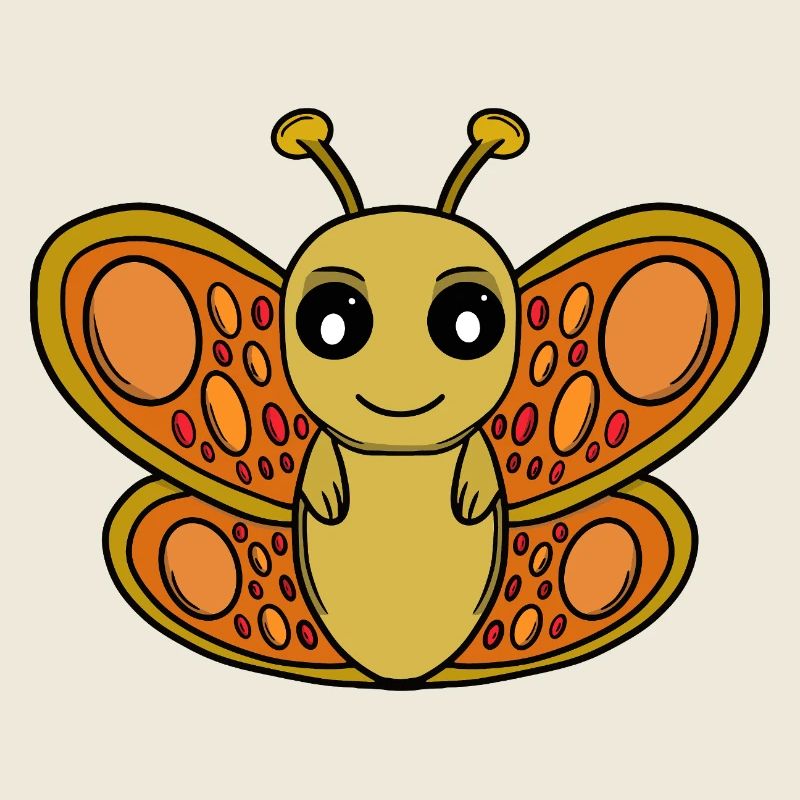 Papillon Chibi Ensoleillé
