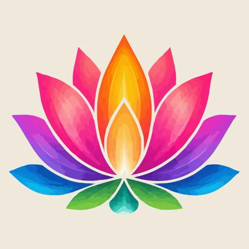 Explosion de couleurs de la fleur de lotus lumineuse