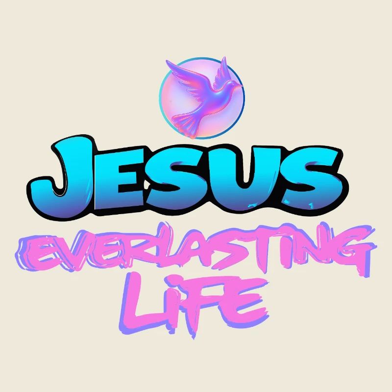 Jesus Everlasting Life Dove Christian Design