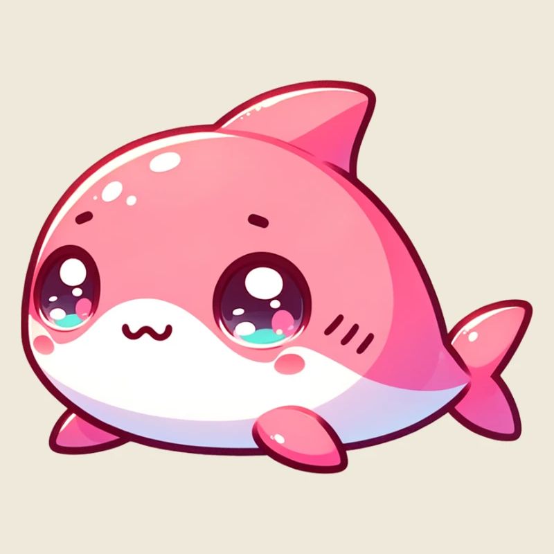 Breloque requin rose kawaii