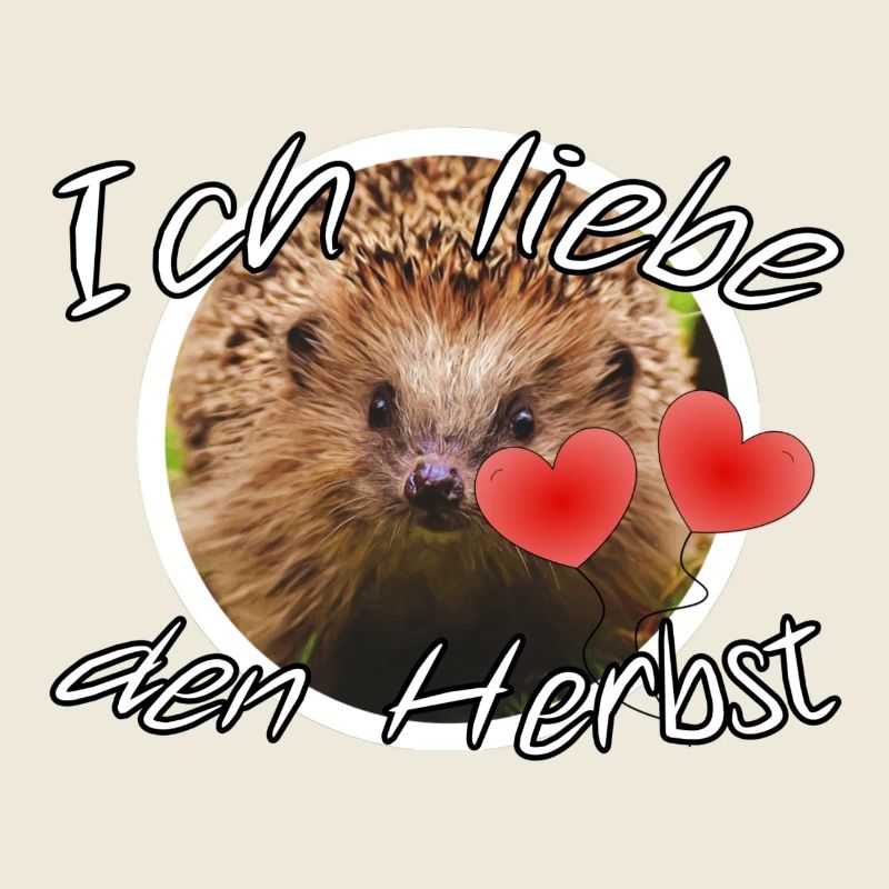 Ich liebe den Herbst Geschenk Igel Spruch Tier