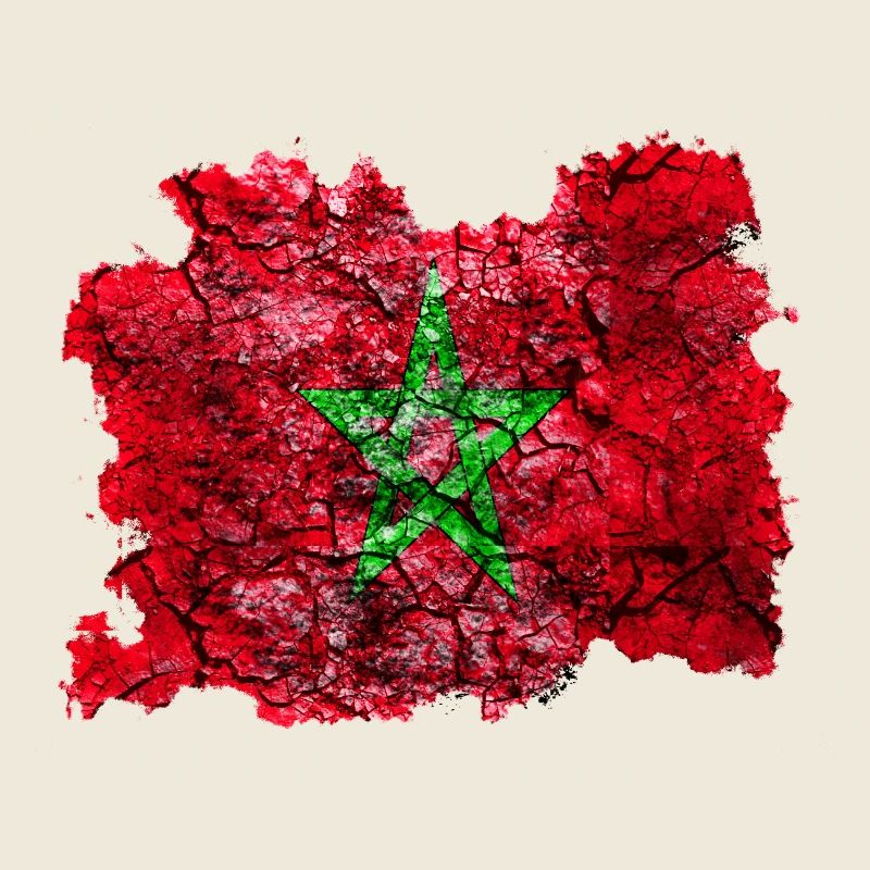 Maroc Drapeau Vintage