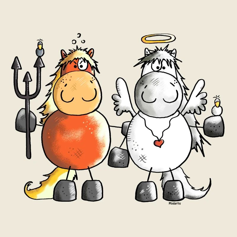 Teufel Vs Engel Pferde - Pferd