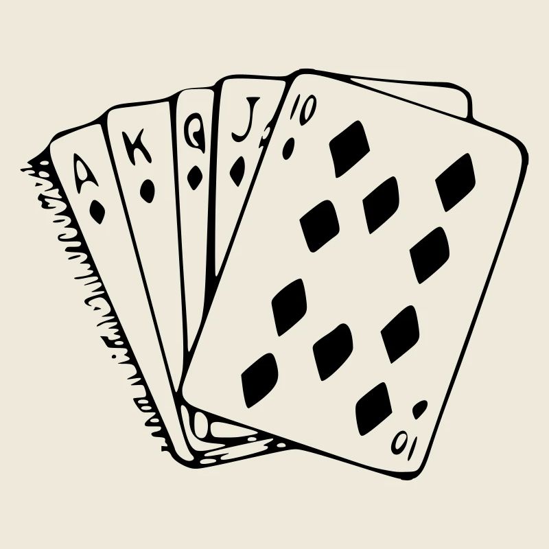 Cartes, jeu de cartes, bridge, vestes de trèfle, as *