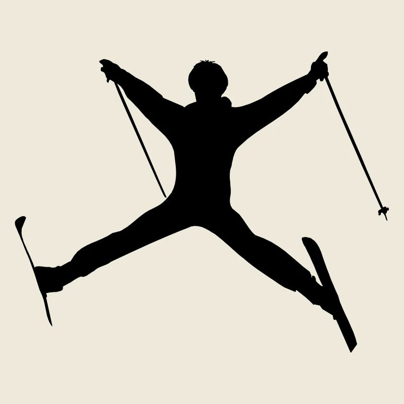 Ski jumping winter sports shadow figure