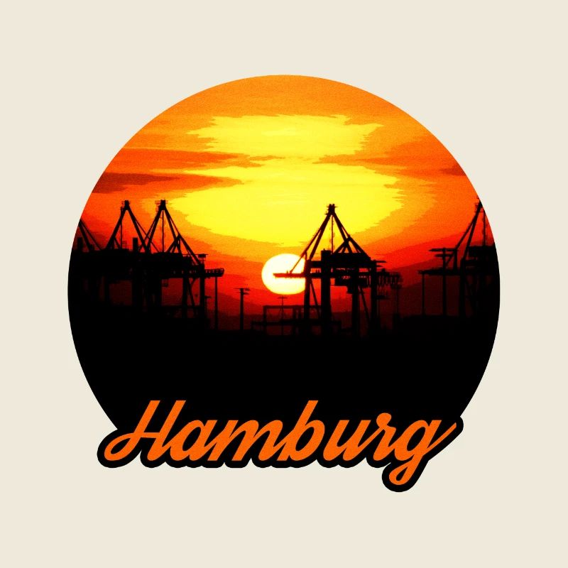 Port du couchant du Soleil de Hambourg