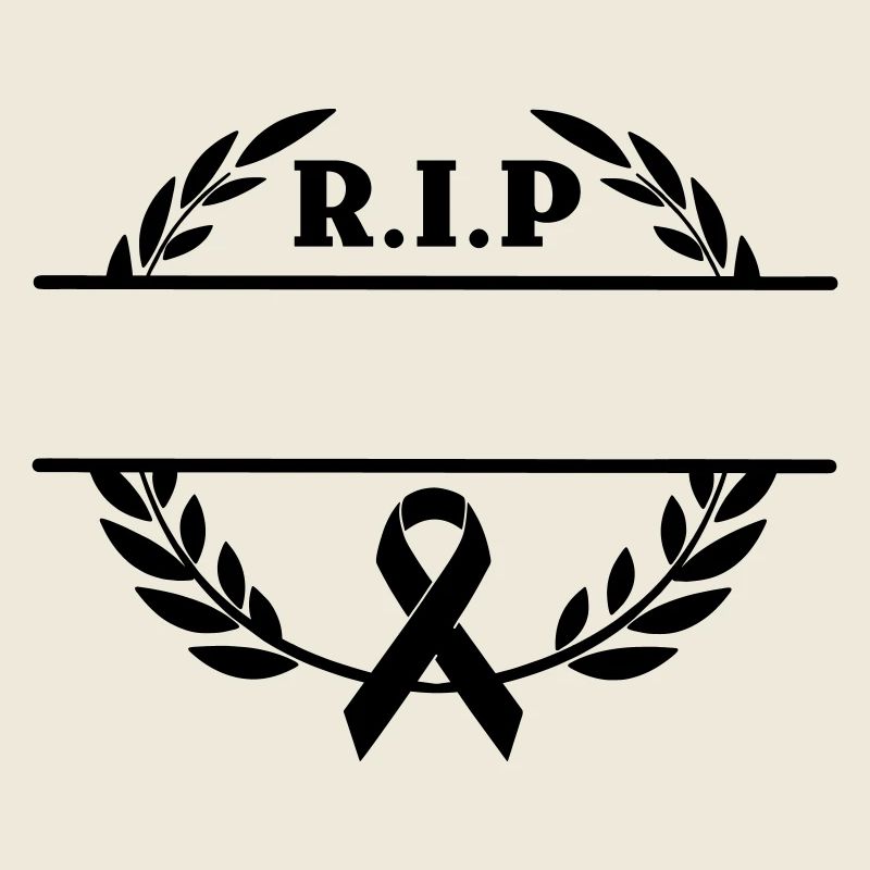 Laurel Wreath R.I.P monogram