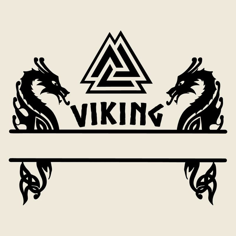 Viking deux dragons Valknut , nœud Odins