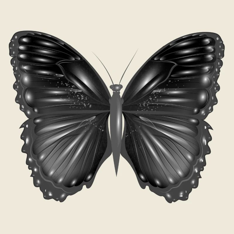 Papillon fantaisie noir avec reflets
