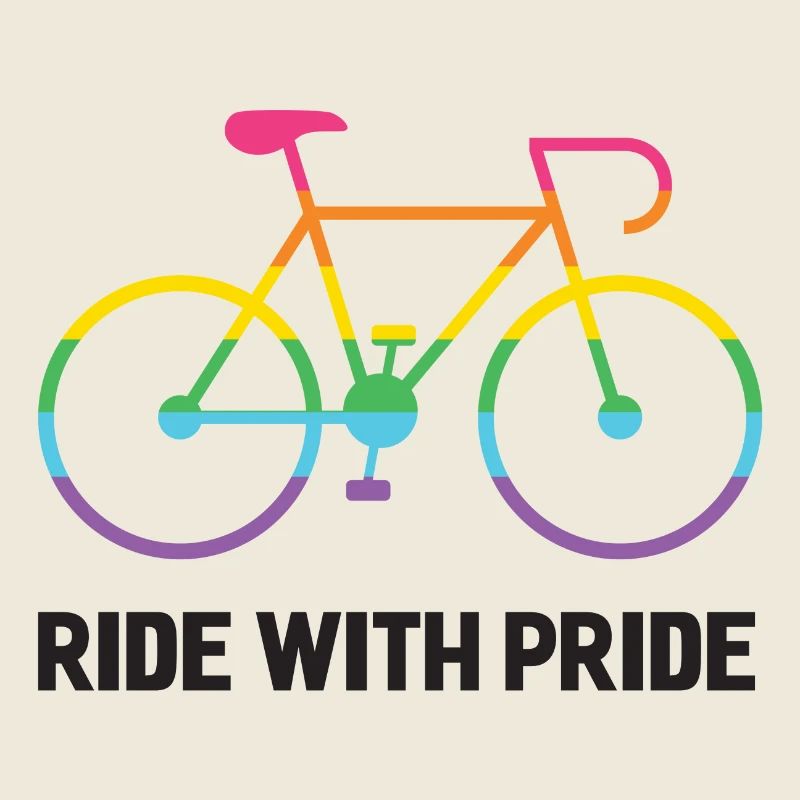 LGBTQ-Radfahrer - Fahre mit Stolz