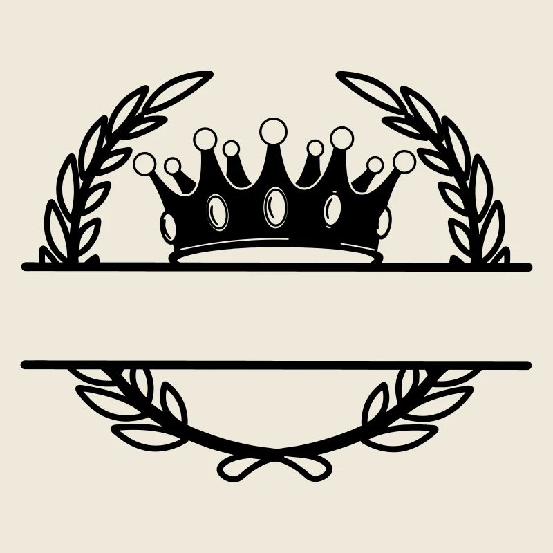 Couronne de laurier avec couronne