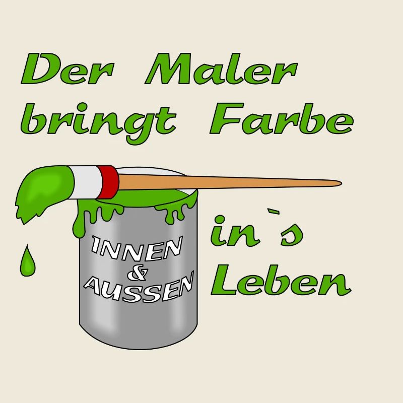 Maler Farbtopf mit Pinsel