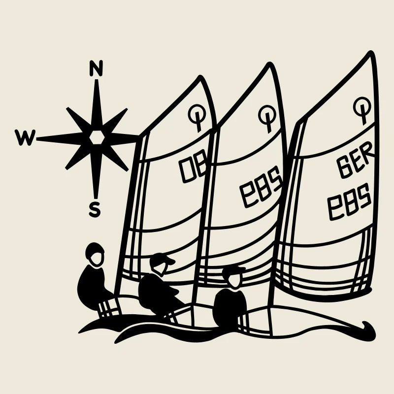 Optimist Opti Segelboot Regatta Segelshirt Kinder
