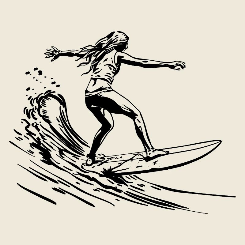 Surfen Mädchen