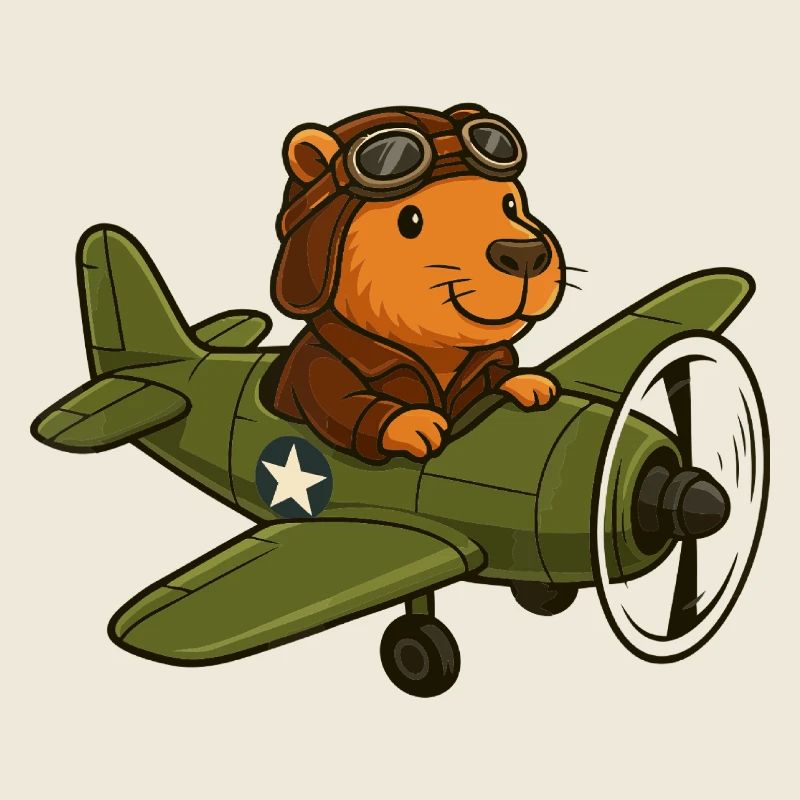 Pilote de Beaver volant dans l’avion