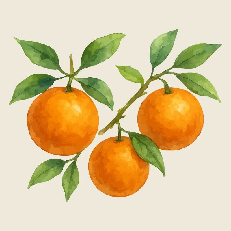 Fruchtige Orangenzweig