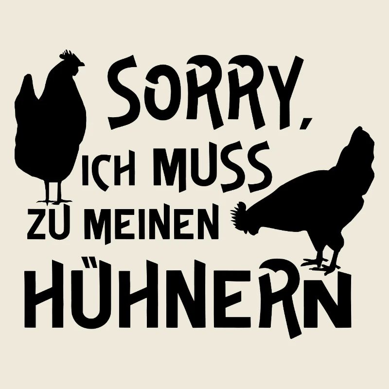 Humorvolles Hühner-Design mit Text